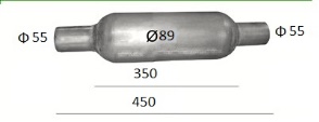 Универсален Кръгъл заглушител D 89