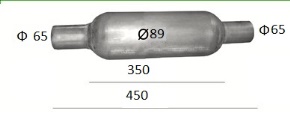 Универсален Кръгъл заглушител D 89