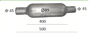 Универсален Кръгъл заглушител D 89