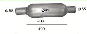 Универсален Кръгъл заглушител D 89